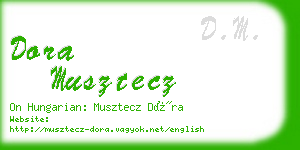 dora musztecz business card